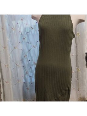 Pre Owned Feathers Olive Mini Dress